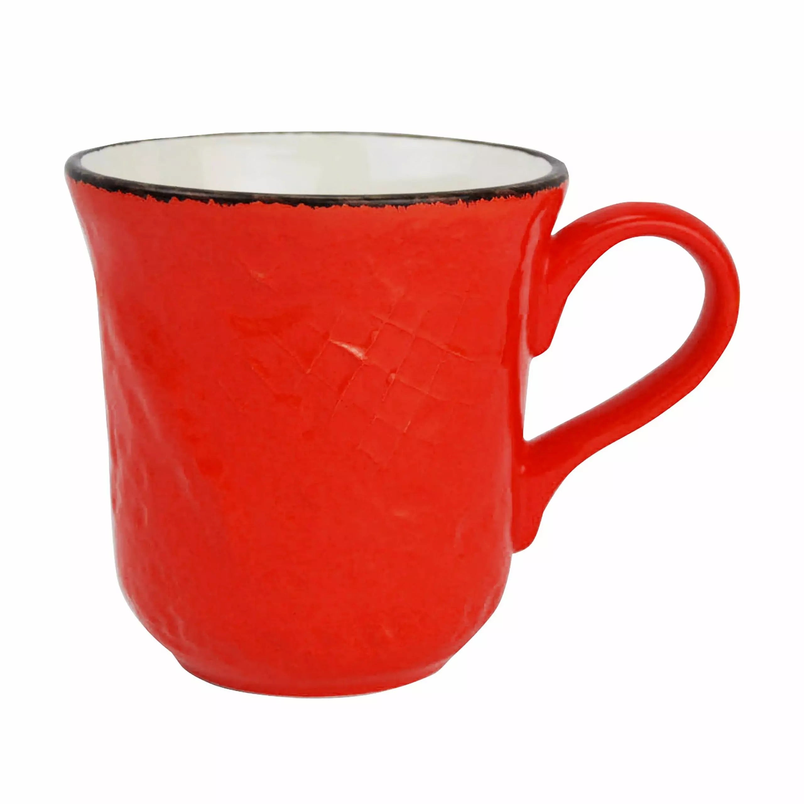 TAZA DE CAFÉ CON ASA ARCUCCI PRETA - JUEGO DE 6 UDS - Rojo